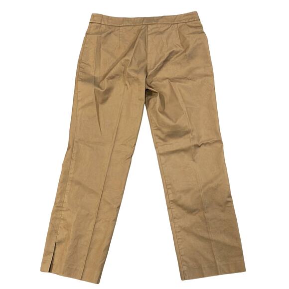 BCBGMAXAZRIA Dark Khaki Front Seam Split Ankle Pants Size 2 - Picture 3 of 9